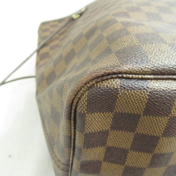 LOUIS VUITTON Neverfull GM Tote Bag Damier canvas Brown Ebene Used Women - Picture 6 of 12